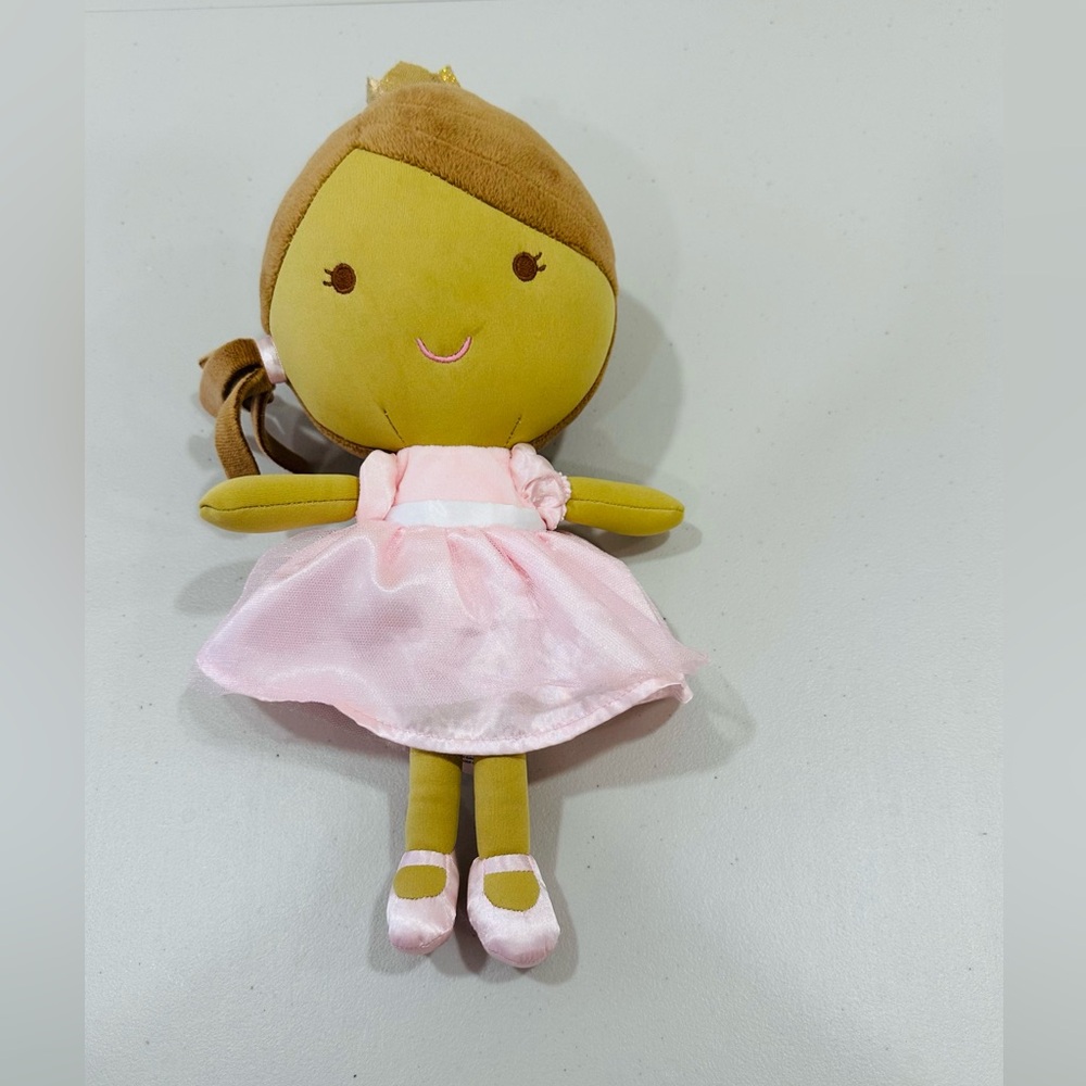 Carter's Brunette Princess Ballerina 14" Soft Plush Doll Pink Dress Shoes